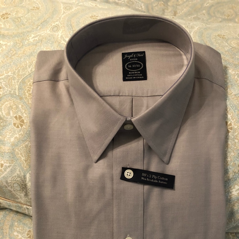 Joseph & Feiss Men's Dress Shirt - Grey - NWT